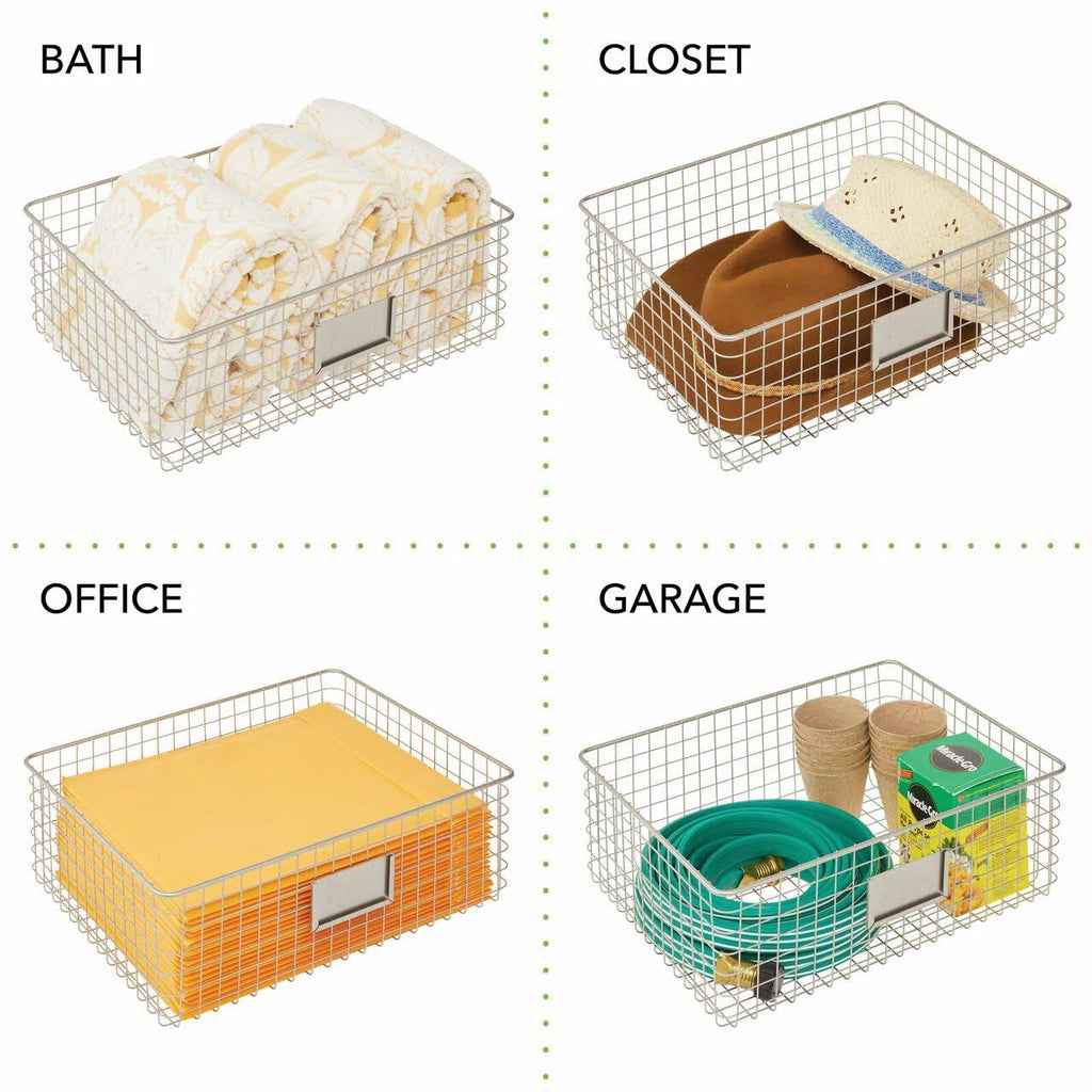 Black 4 Pack Metal Food Storage Basket J376238