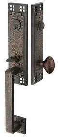 Rustic Lever Oil Rubbed Bronze Entry Handleset P2155