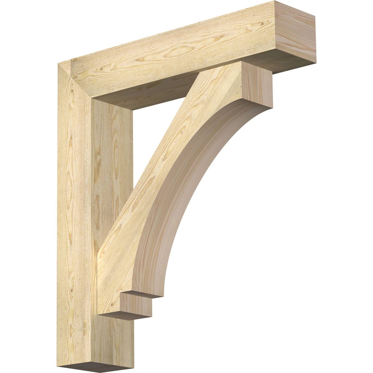 8x22W x 36x22D x 40x22H Douglas Fir Bracket with Offset Brace N356183