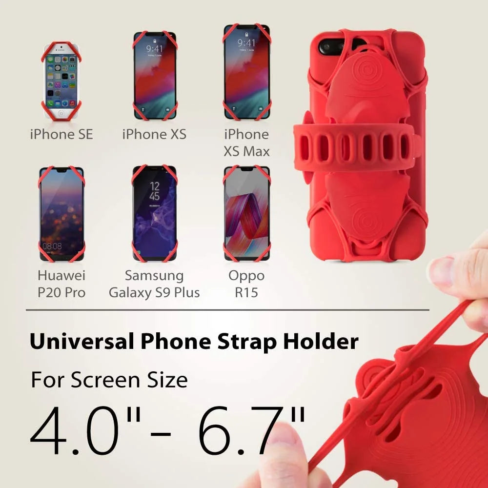 Bike Tie Pro Pack-Red 2-in-1 Phone + PowerBank Holder for Bicycle Motorcycle V385