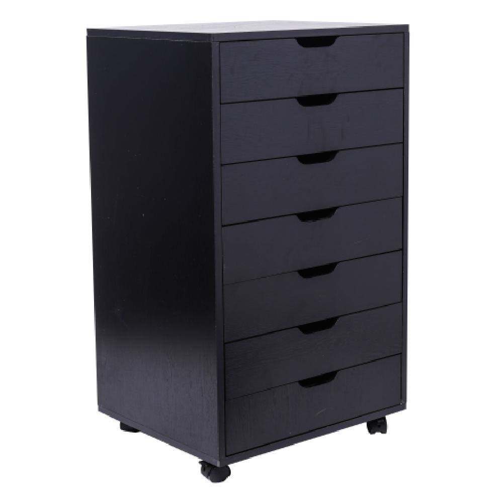 Black 7-Drawer Vertical Desk Cabinet T6940