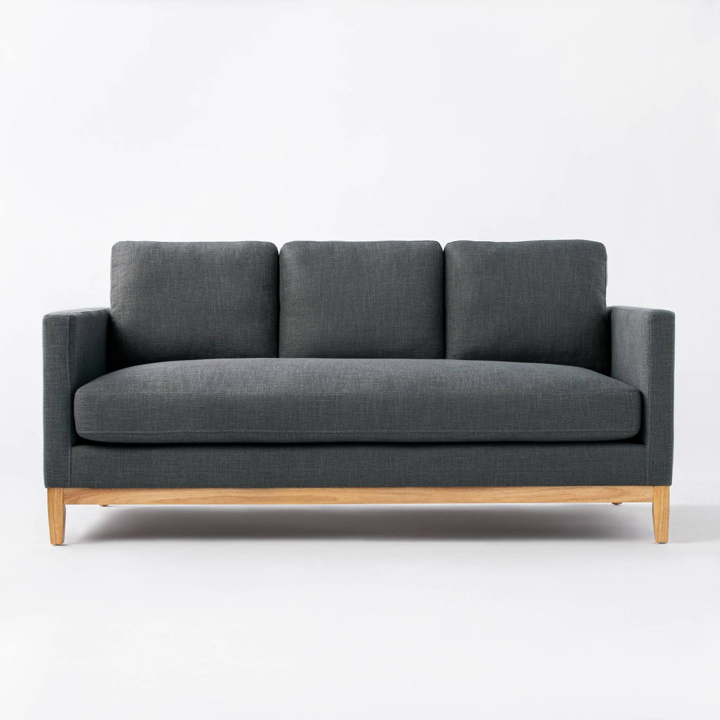Dark Gray Wood Base Sofa Z94418