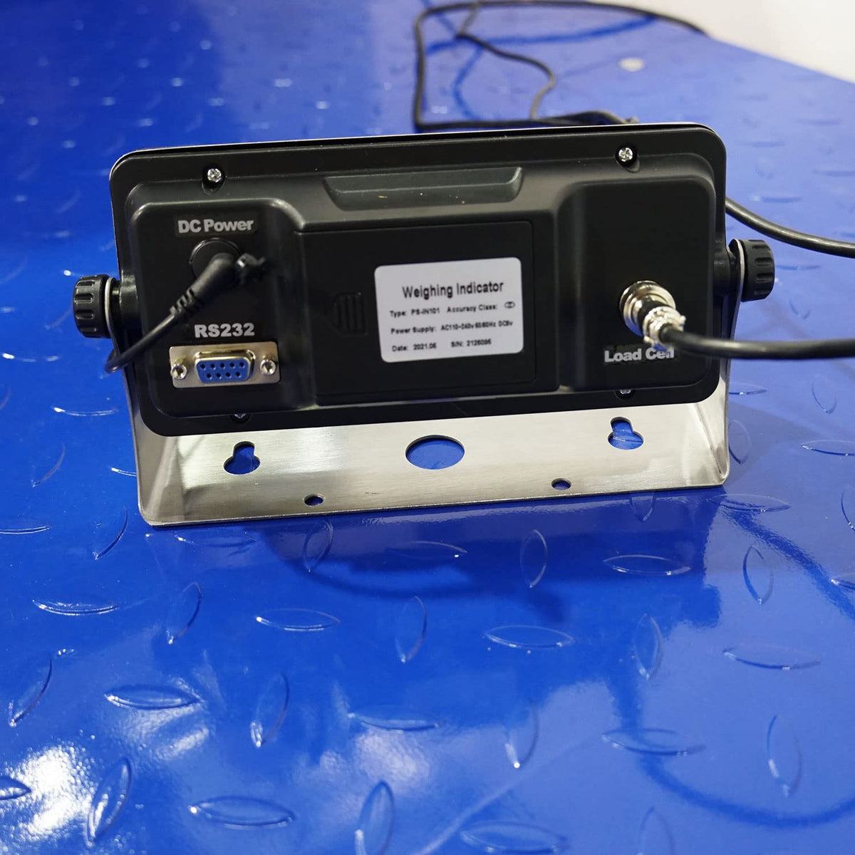 Industrial Floor Scale with Indicator, 5000 x 0.5lb (48x48) P14799