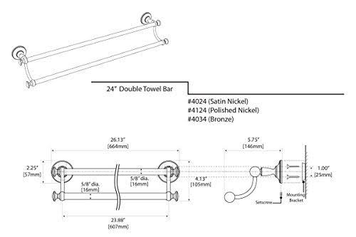 Double Towel Bar Satin Nickel E4495
