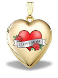 Solid 14K Yellow Gold Filled Heart Locket Necklace Pendant C286748