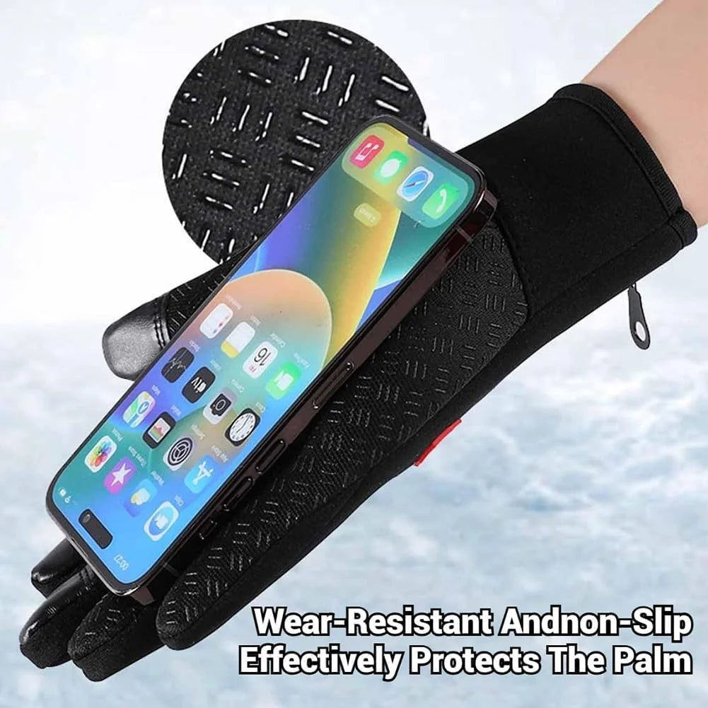 Waterproof Windproof Thermal Touchscreen Gloves with Non-Slip Grip W862