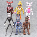 6Pcs/set PVC Five Nights At Freddy's Action Figure FNAF Bonnie Foxy Freddy Fazbear Bear Dolls Toys B2260