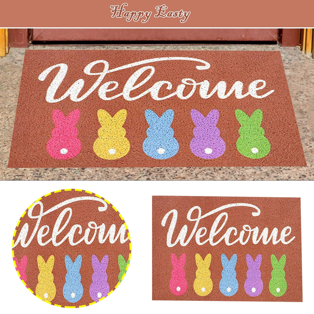 Easter Day Decoration Doormat Anti-skid Bottom Carpet A90803