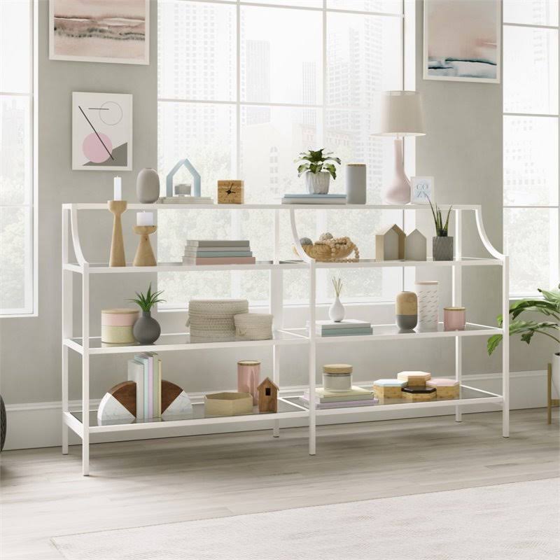 2 Piece Bookcase and Console Table Set in White A964188