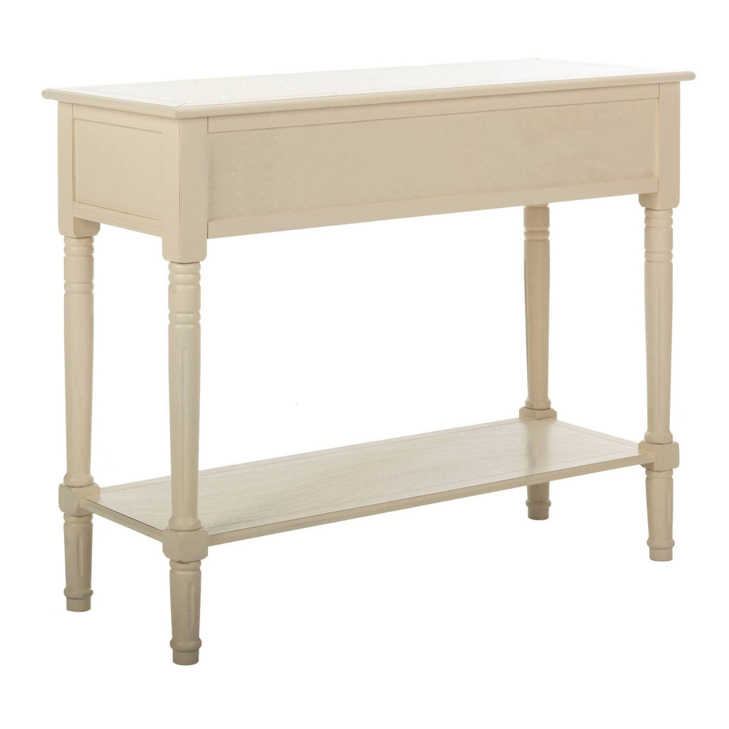 2 Drawer Distressed Cream Console S33203