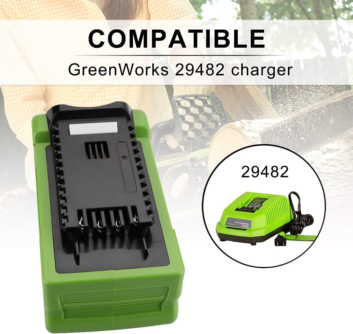 40V 3.0Ah Replacement Lithium Battery Pack of 2 G89931