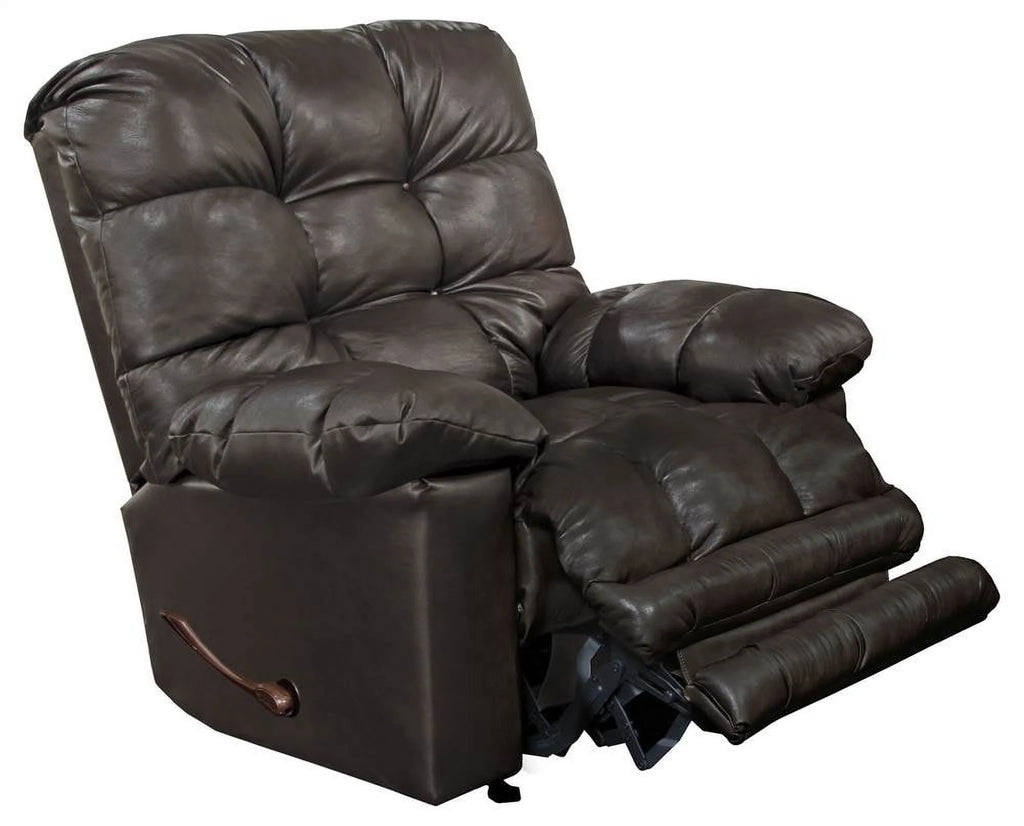 Brown Top Grain Italian Leather Rocker Recliner M5651