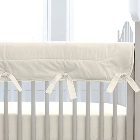 Solid White Crib Rail Cover P662399