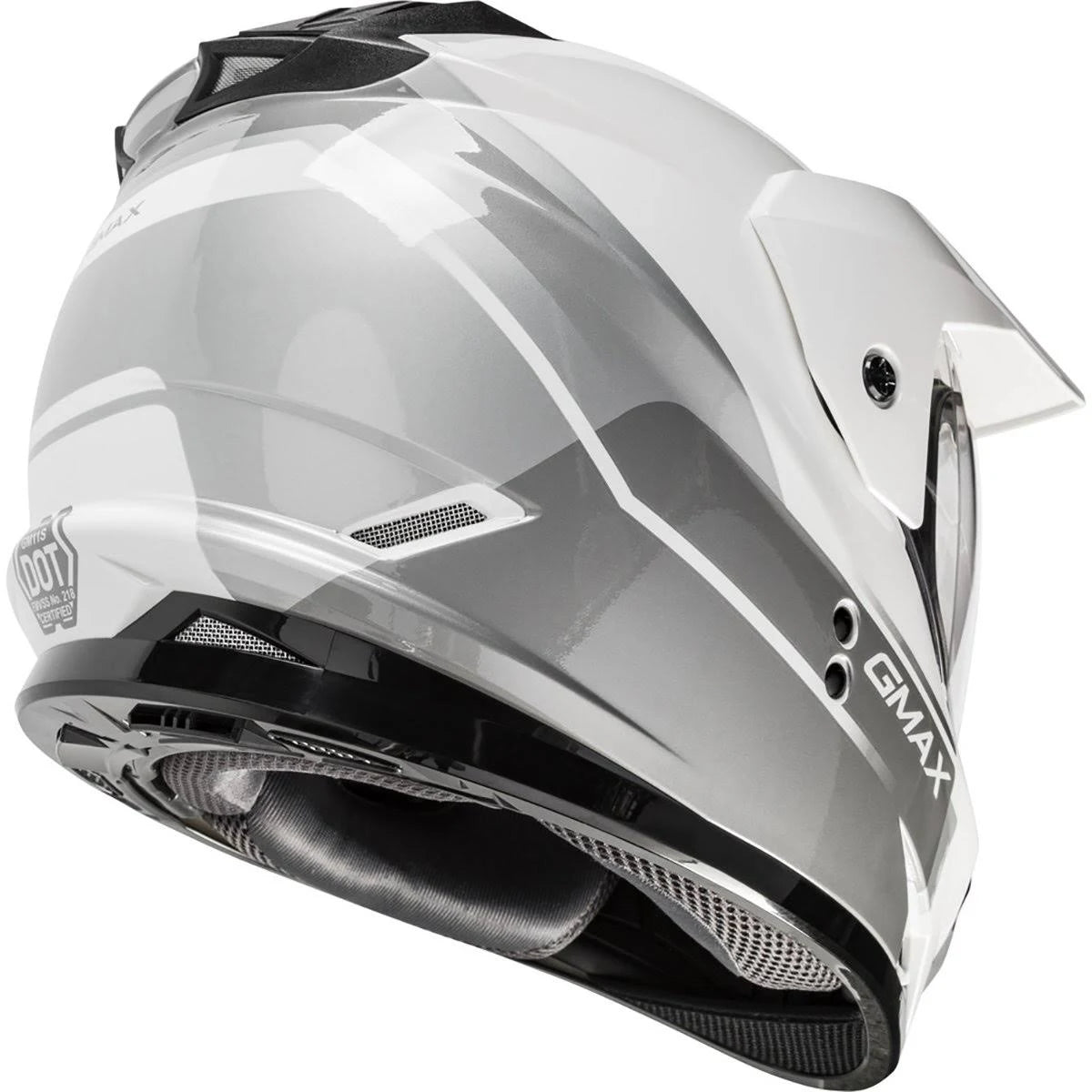 Matte Black/Grey Dual-Sport Helmet Q206