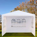 Waterproof Patio Gazebo with 3 Removable Sidewalls H2452