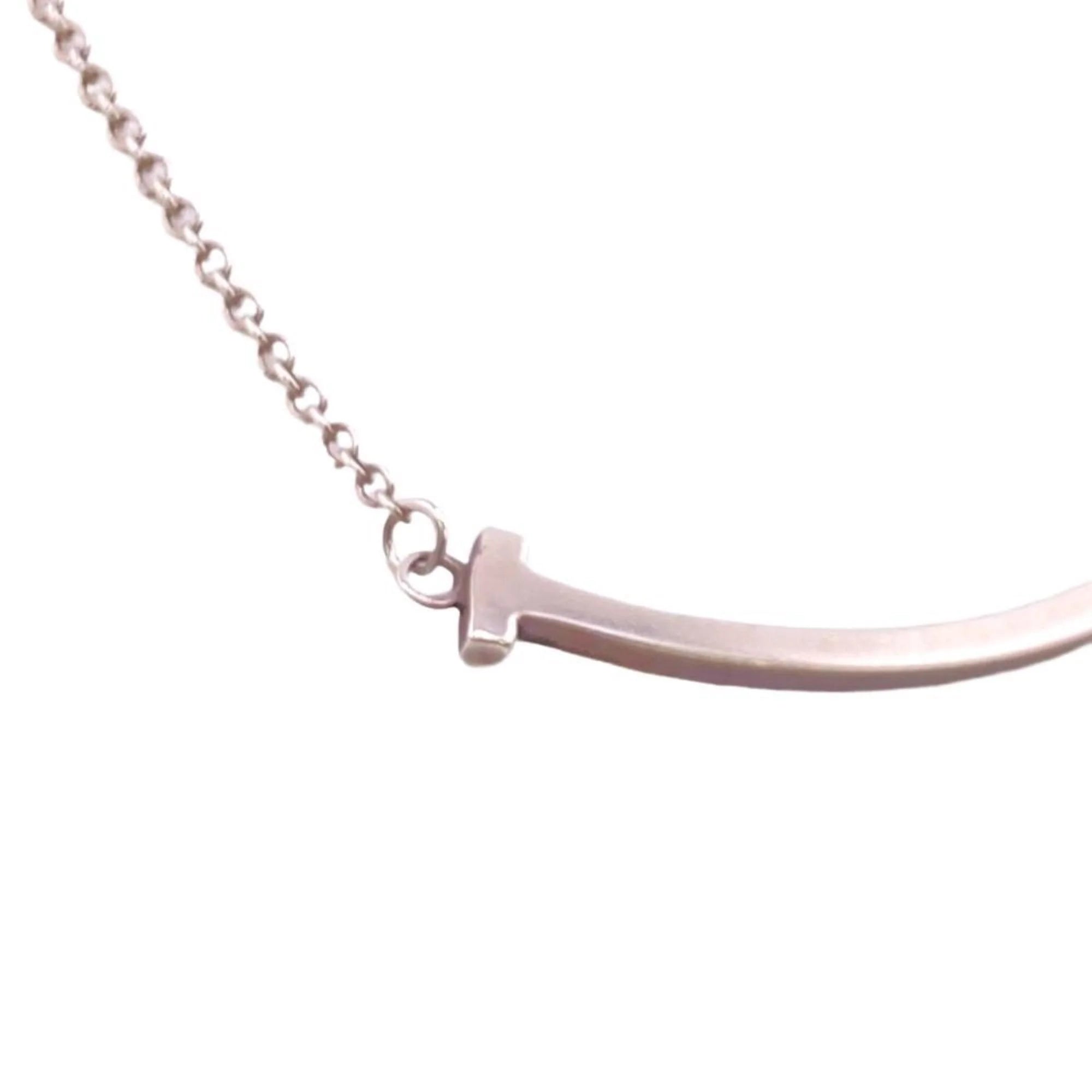 Tiffany T Smile 925 Silver Necklace L234